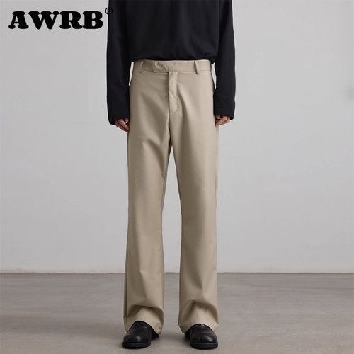 AWRB美式复古弯刀休闲微喇廓形TR面料垂感抗皱517立体西裤男凉感