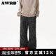 AWRB美式 裤 复古多口袋潮牌长裤 男直筒宽松百搭褶皱高街休闲工装