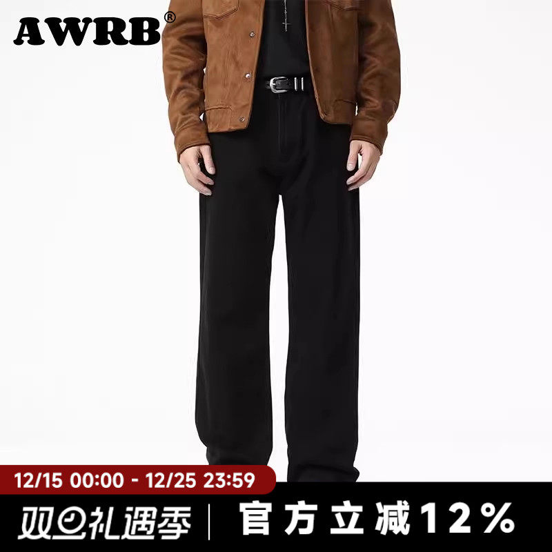AWRB美式高街潮牌水洗牛仔裤