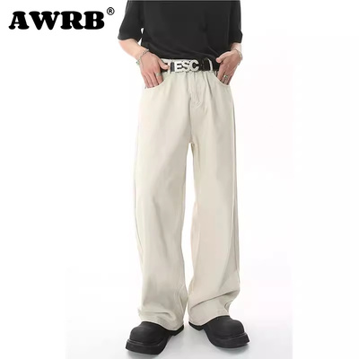 AWRB美式高街直筒基础款牛仔裤