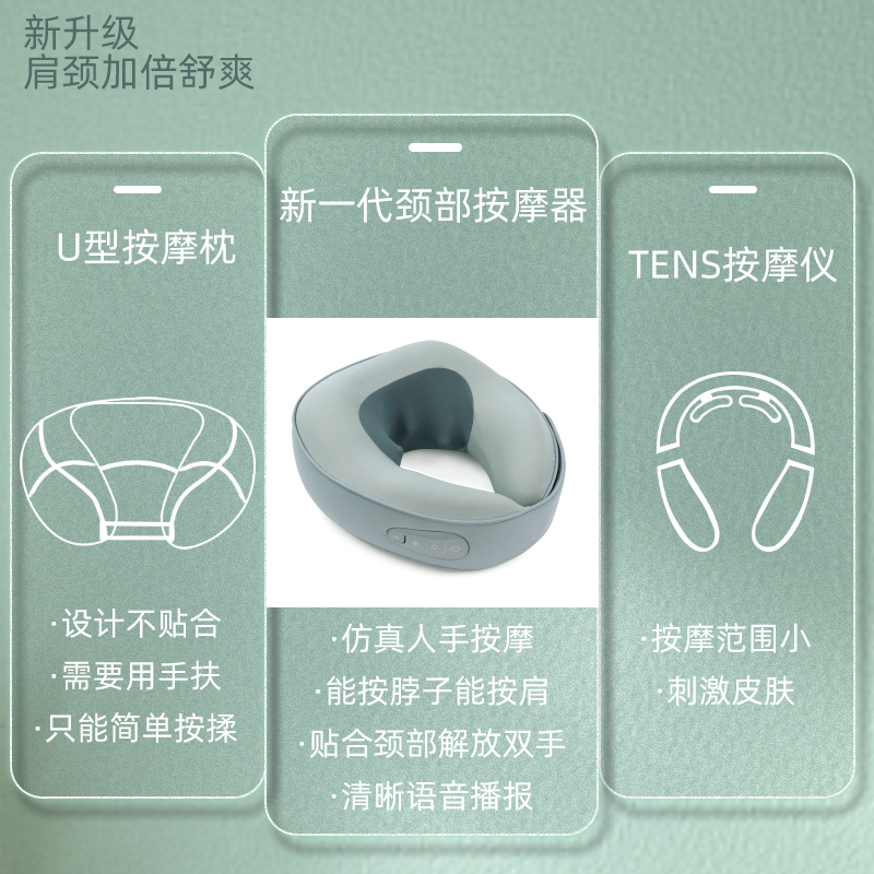【教师节礼物】颈椎按摩器家用颈部脖子按摩仪揉捏肩颈护颈按摩枕