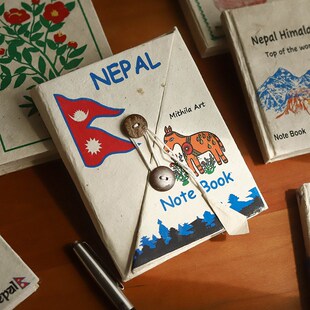 文艺手工纸随身本 尼泊尔手工本 复古洛卡纸手帐本 创意生日礼物