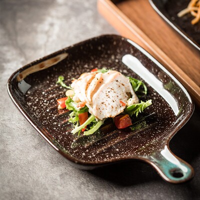 网红烤盘烤箱盘陶瓷盘子家用平盘烘培焗饭盘日式餐具特色盘菜盘