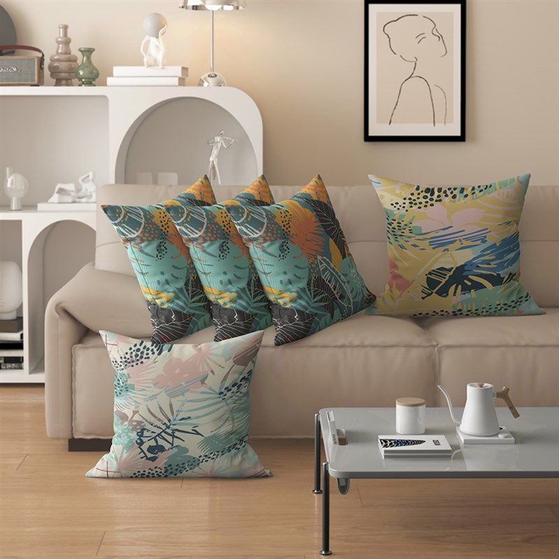 北欧简约客厅沙发抱枕异国风情靠枕套含芯植物叶子清新靠背护腰枕,居家布艺,靠垫/抱枕,淘宝优惠券,粉丝福利购,淘宝优惠卷