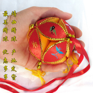 6CM三月三抛绣球广西壮族靖西旧州纯手工民族工艺品汽车挂件