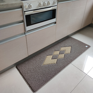 力九和加长厨房地垫耐磨防滑家用门垫可定制防水好洗简约丝圈地毯