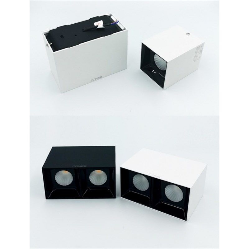 西顿照明明装射灯无主灯设计洗墙灯双头单头方形格栅射灯CES812C,家装灯饰光源,明装射灯,淘宝优惠券,粉丝福利购,淘宝优惠卷