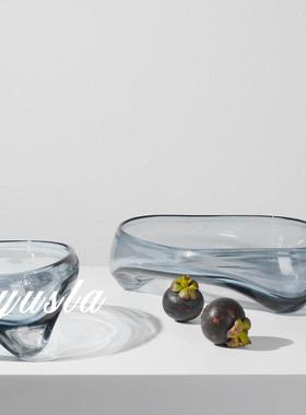 简约现代客厅茶几水果盘客厅吧台柜样板间别墅干果盆摆件软装饰品