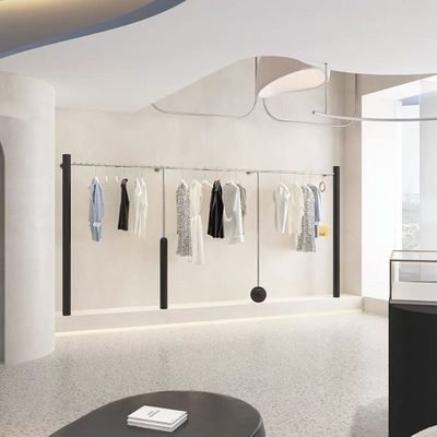 不锈钢拉丝墙上壁挂服装展示架服装店专用网红陈列架上墙架可定制