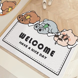 卡通地垫入户门垫丝圈可进门门口地毯PVC玄关防滑家用脚垫子