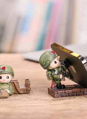 手机摆件桌面装饰办公桌平板电话支架追剧神器男女通用创意家居新