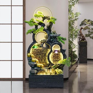 饰品办公室开业送 落地葫芦流水假山喷泉招财摆件z家居景观客厅装