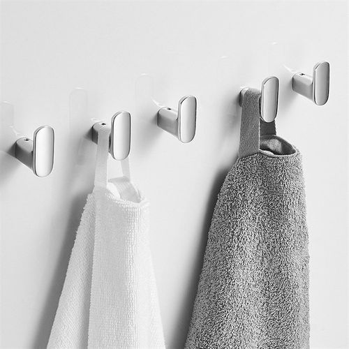 全铜挂衣钩卫生间黑色小挂钩黄铜衣帽钩酒店厕所毛巾挂钩方形单钩