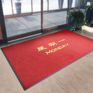 定制地毯logo商用入户门地垫菠萝纹防滑进门除尘蹭土踩脚门垫家用