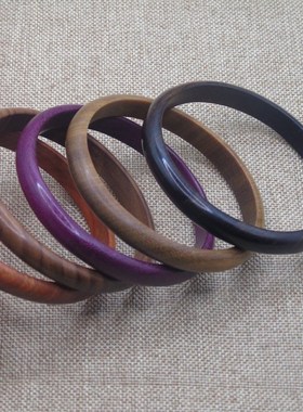 极窄檀木贵妃手镯复古手链圈绿檀黑檀个性饰品时尚镯子鸡血藤简约