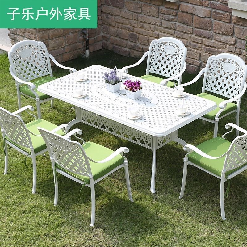 户外铸铝桌椅休闲室外别墅花园露天阳台桌椅五件套白色庭院桌椅,农机/农具/农膜,清淤机械,淘宝优惠券,粉丝福利购,淘宝优惠卷