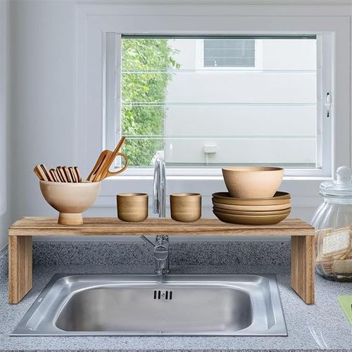 木制水槽架木质底座肥皂架农舍浴室装饰水槽架厨房梳妆台展示木架