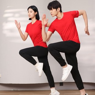 印字 工装 氨纶速干t恤定制logo工作服运动圆领短袖 定做文化广告衫