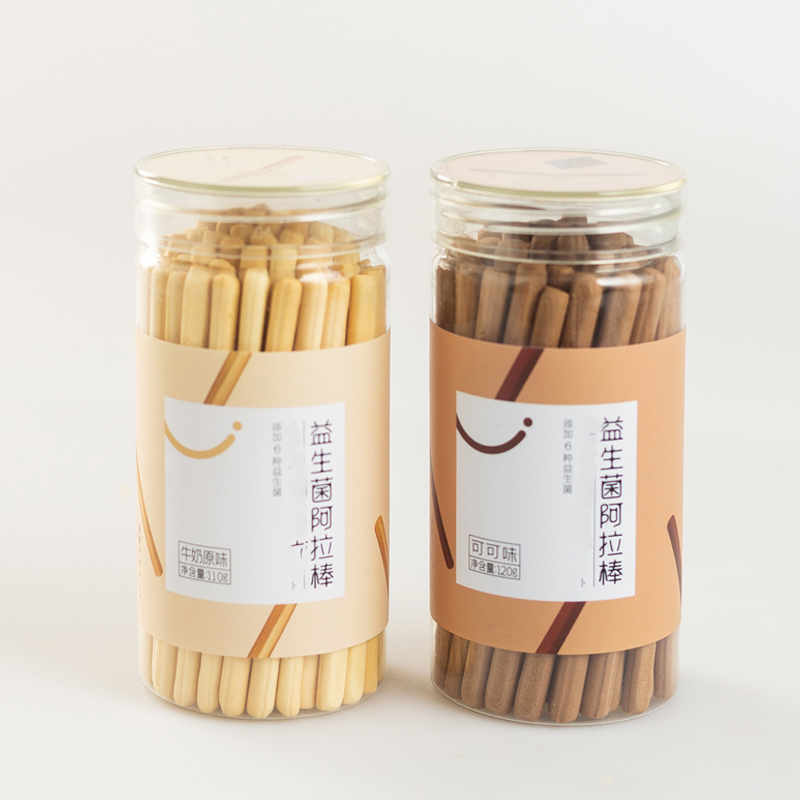 好七优趣益生菌阿拉棒韧性饼干牛奶棒巧克力看剧宿舍熬夜零食罐装