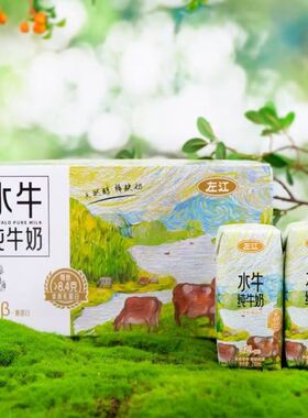 左江A2酪蛋白水牛纯牛奶210ml*10盒8.4g蛋白质儿童学生老人早餐奶
