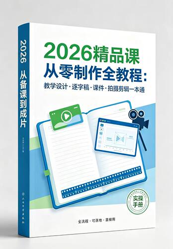 2026精品课从零制作全教程教学设计逐字稿课件拍摄剪辑一本通电子