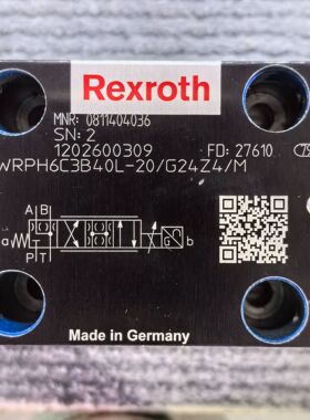 0811404036 4WRPH6C3B40L-20/G24Z4/M # Rexroth比例阀