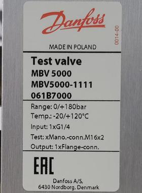 MBV5000-1111 061B7000 # Danfoss//丹佛斯，传感器，气动阀