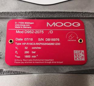 2075 穆格 MOOG 液压泵 HPR18C3RKP032KM28E1Z00 D952