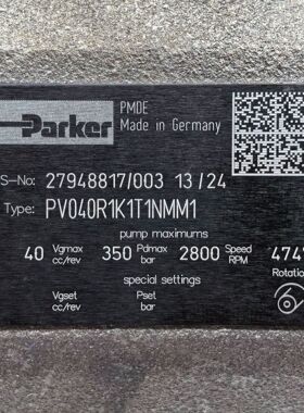 PV040R1K1T1NMM1 # Parker//派克，液压阀，插装阀，比例阀