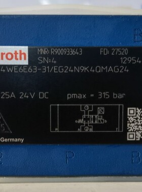 R900933643 Z4WE6E63-31/E24N9K4QMA24 Rexroth液压阀