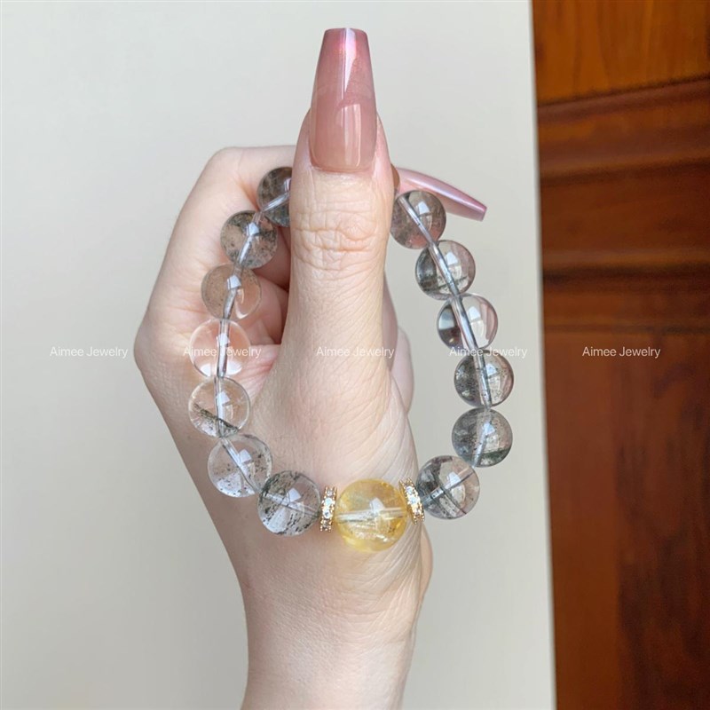 苍翠丨招财转运天然水晶手串绿幽灵女款高级感 贵人运加薪