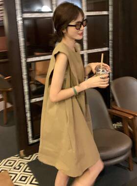 气质女神甜辣风连衣裙2025年夏季新款法式复古小个子Y高级感背心