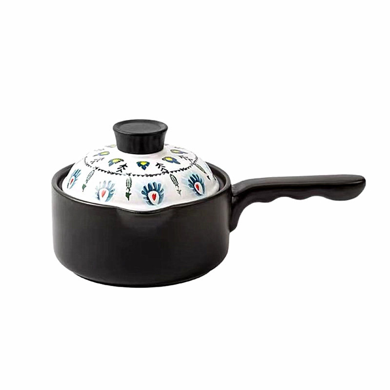 家用陶瓷奶锅婴儿宝宝辅食无涂层小砂锅燃气用日式单人泡面煲粥锅