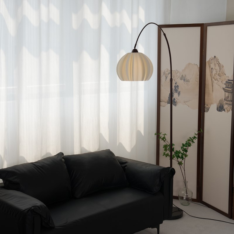 奶油风法式落地灯客厅沙发旁边高级感钓鱼装饰立式卧室书房阅读灯