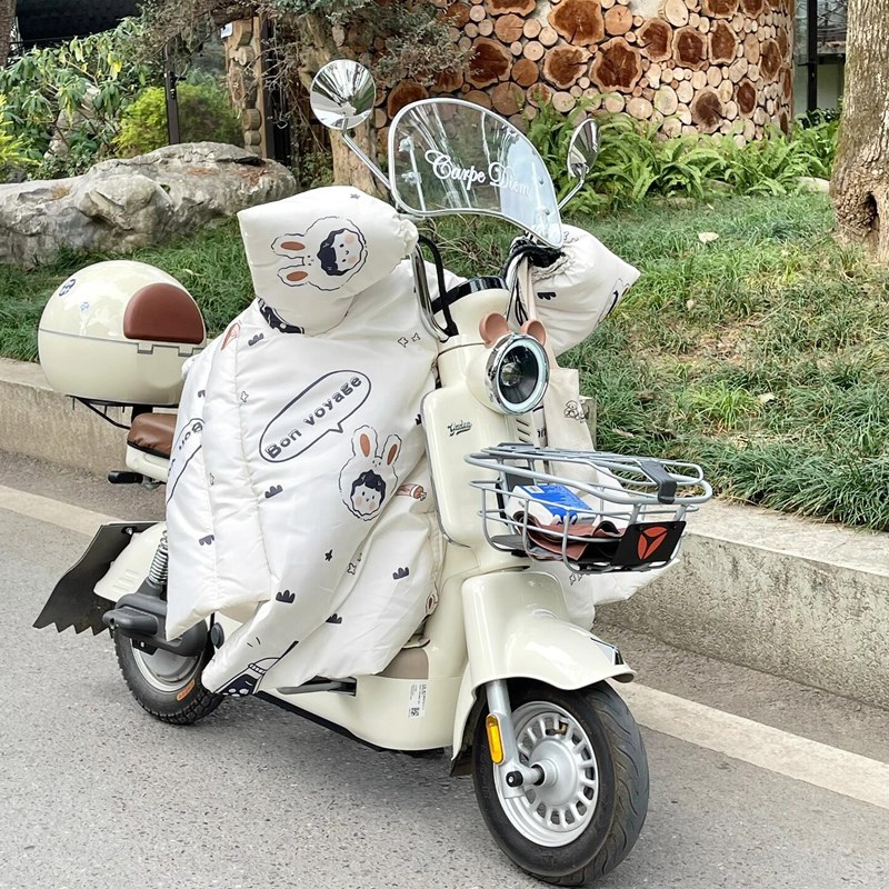 电动车挡风被冬季加绒加厚冬天电车电瓶自行车秋冬挡风罩防水防风