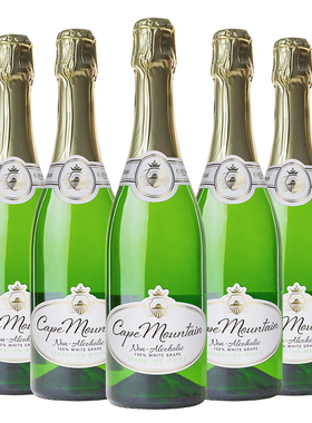 开普山无醇起泡酒原瓶进口白葡萄酒葡萄汁无酒精750ml整箱礼盒