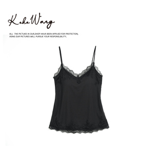 KOKO 舒服杯早春桑蚕丝莫代尔蕾丝美背打底背心N8516C06N01 WANG