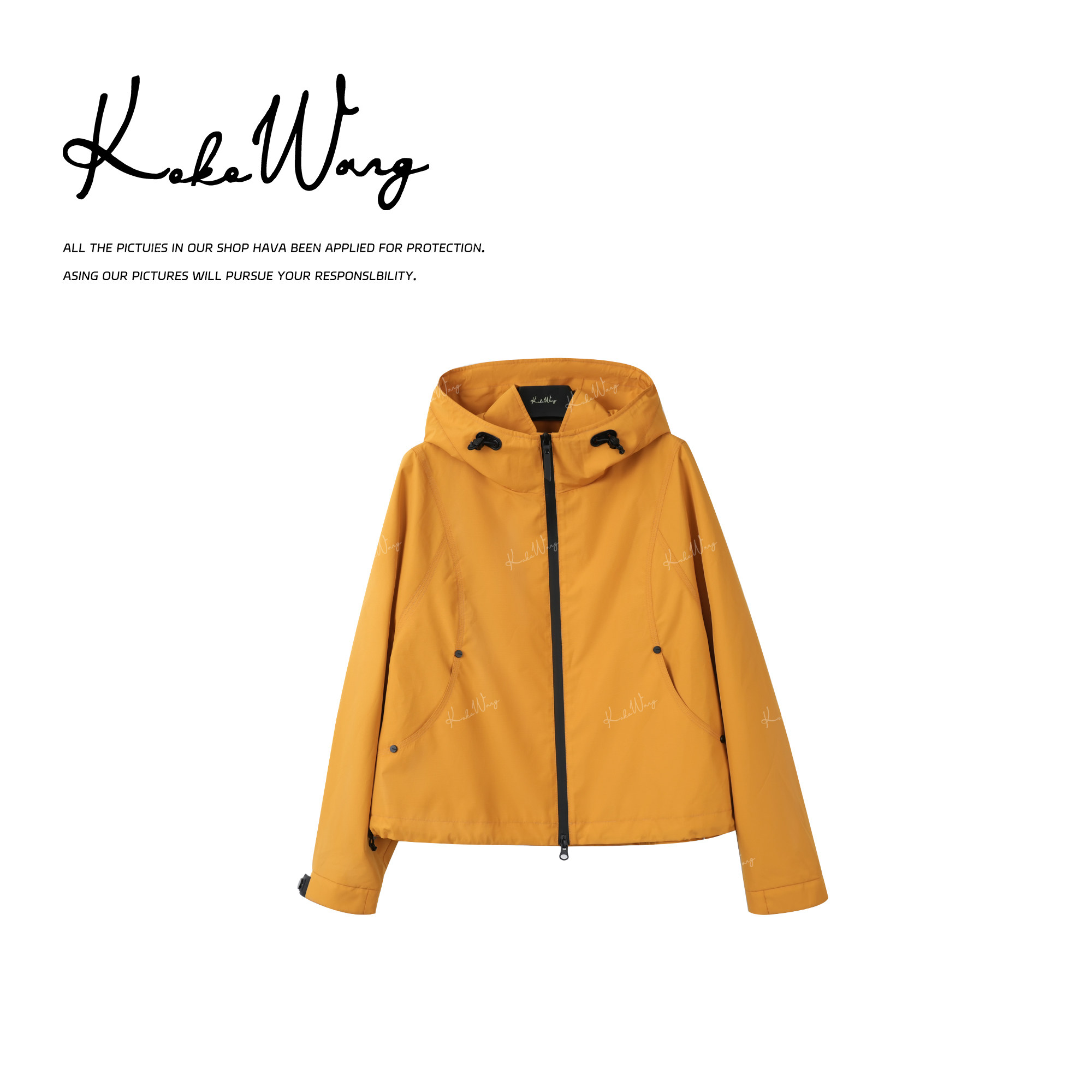 KOKO WANG早春高级感户外三防软壳冲锋衣休闲连帽外套N8085K26W50,女装/女士精品,短外套,淘宝优惠券,粉丝福利购,淘宝优惠卷