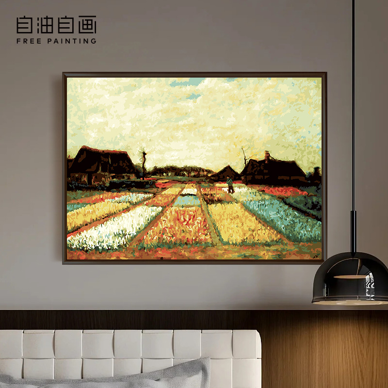 自油自画 数字油画lDiy 成人手工填色涂色手绘填充油彩画 种地的