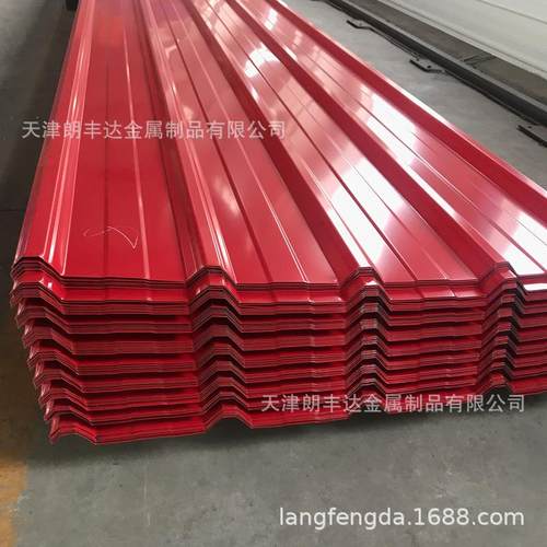 大无缝彩迷印花8钢4BBS0型镀锌彩瓦屋面850型镀铝 锌白灰波纹彩钢