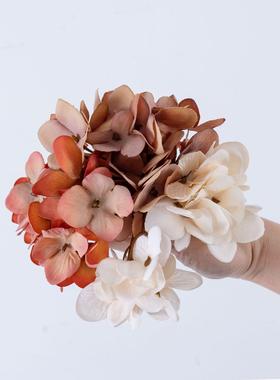 装饰1叉MW07310绣球花头仿真花工艺厂家假花植绿物婚品庆M2W07310