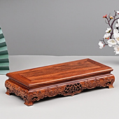 非洲酸枝如意底座鱼缸工艺礼品摆饰玉石摆饰佛像花盆财神长方形实