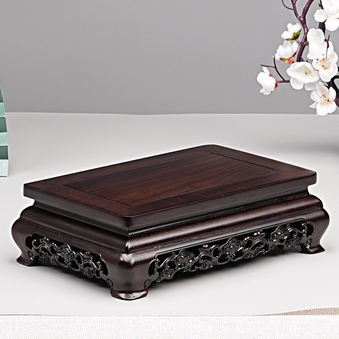 黑檀木长方形底座花盆景佛像工艺品摆件石头鱼缸垫高托架实木底座,家居饰品,木雕,淘宝优惠券,粉丝福利购,淘宝优惠卷