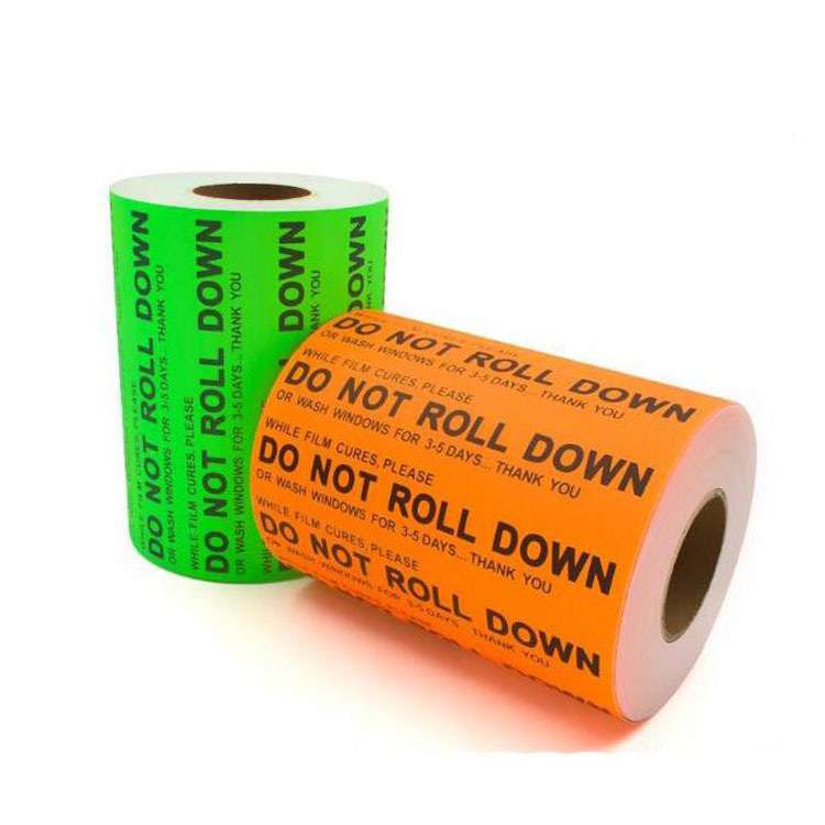 DO NOT ROLL DOWN 汽车太阳膜贴膜警示贴 不要摇下车窗膜警示条
