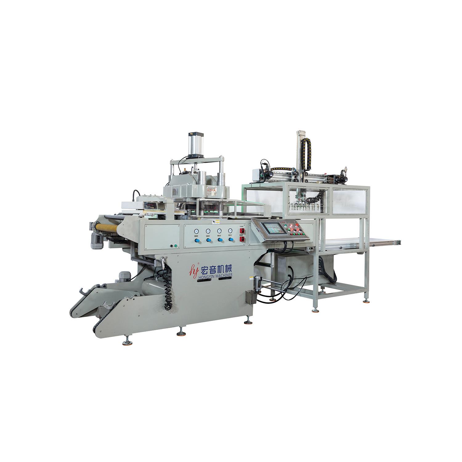 厂家直销伺服驱动BOPS一次性分格快餐盒盖设备全自动塑料成型机