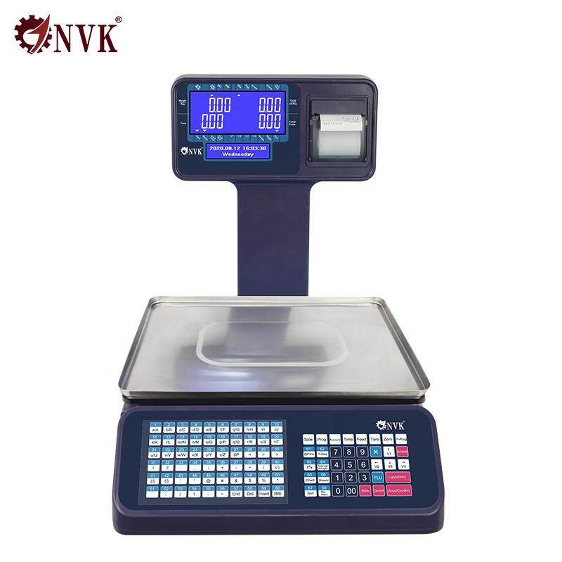 水果熟食收银称重收银一体机外贸秤打票电子称商用英文计价收银秤