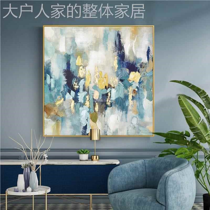 网红抽奢象油画定制客厅装饰x画轻风挂画现代简约玄关壁画大气北图片