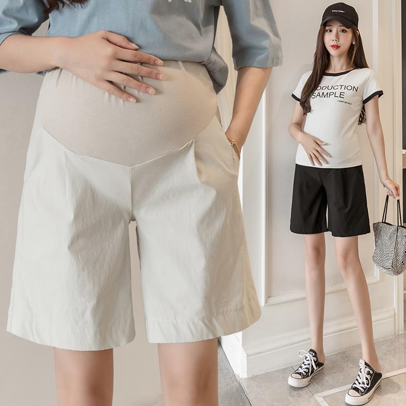 孕妇短裤女夏外穿中裤夏装夏季薄款休闲运动五分裤宽松工装西装5