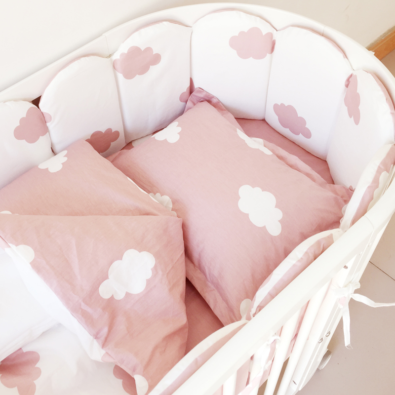 卡通儿童床品套件纯棉婴儿床围A椭圆床防撞围护栏四季通用软包定