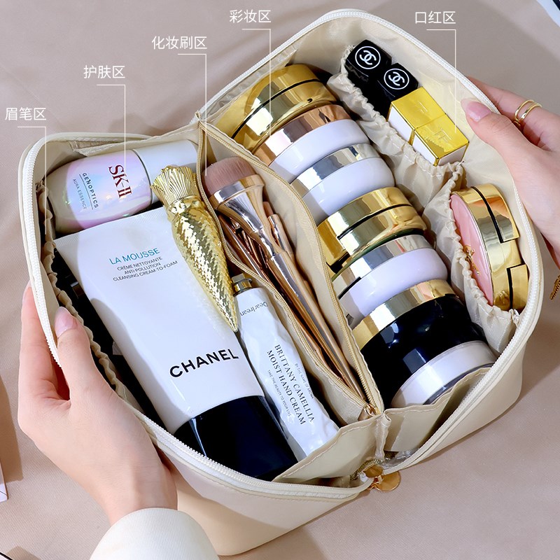化妆包女便携e大容量高级感2023新款超火旅行Q洗漱防水化妆品收纳